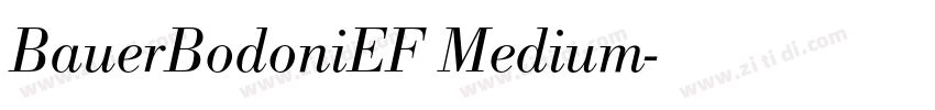 BauerBodoniEF Medium字体转换